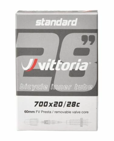 Chambre à Air Vittoria Standard 700x20/28 - Valve Filetée 1 Chambre à Air Vittoria Standard 700x20/28 - Valve Filetée