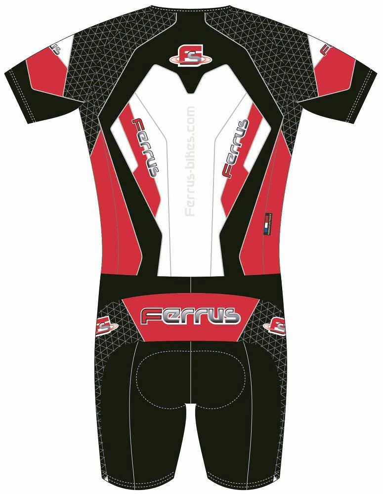 Combinaison Cycliste Ferrus Connexion Noir/Rouge MC - 1 Poche Zippée 2 Combinaison Cycliste Ferrus Connexion Noir/Rouge MC - 1 Poche Zippée – Image 2